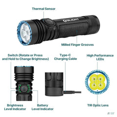 Olight Seeker 4 Pro Powerful Rechargeable Led Torch-Olight-S8 Products Group