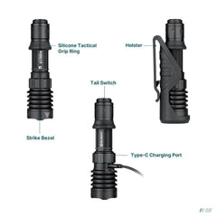 Olight Warrior X 4 Kit Rechargeable LED Tactical Flashlight-Olight-S8 Products Group