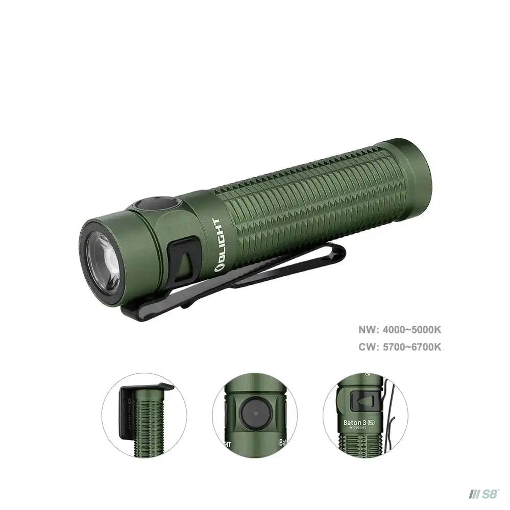 Olight Baton 3 Pro | 1500 Lumens Everyday Carry Torch-Olight-S8 Products Group