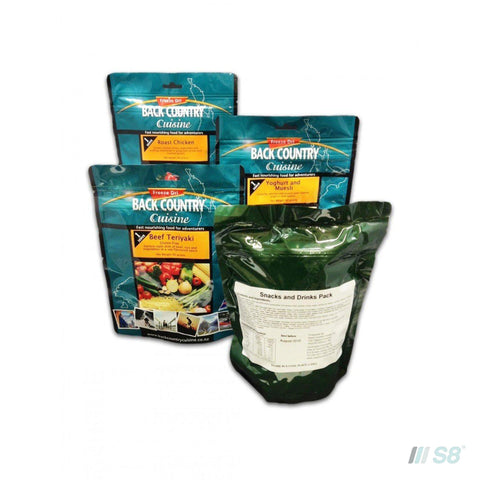 Back Country Cuisine One Day Ration Packs - Adventure-BCC-S8 Products Group